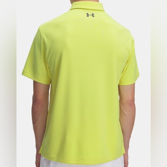Under Armour Men’s Neon Yellow Polo Shirt Size M | Golf Tennis Activewear - Picture 2 of 10